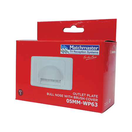 Bull Nose Outlet Plate with Brush Cover