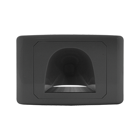 Outlet Plate with Reverse Bull Nose (Black)
