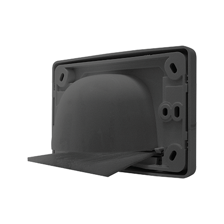 Outlet Plate with Reverse Bull Nose (Black)