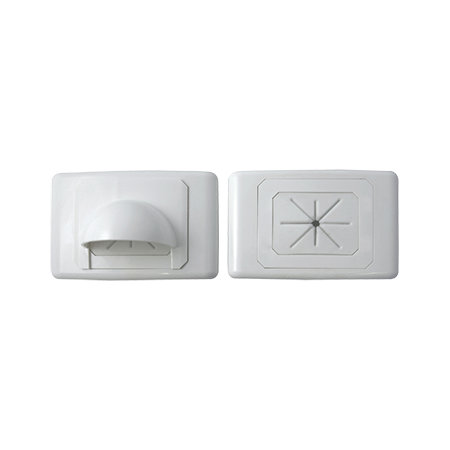Large Bullnose Outlet Plate (White) (20 Pack)