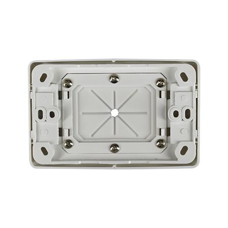 Large Bullnose Outlet Plate (White) (20 Pack)