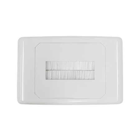 Outlet Plate with Brush Cover (20 Pack)