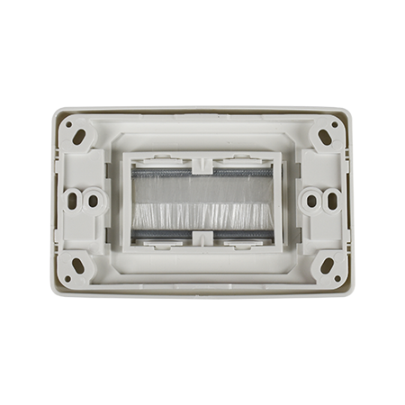 Outlet Plate with Brush Cover (20 Pack)