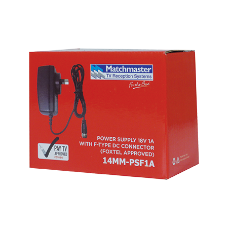 18V 1A Power Supply with 'F' Type DC Connector