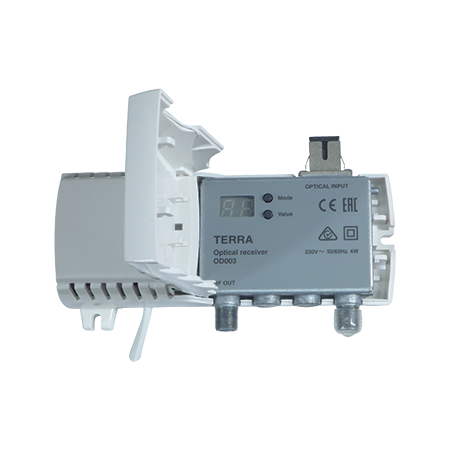 TERRA Fibre Receiver 80dBµV Output with SC/APC Connectors 47-1002MHz