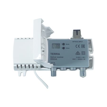 TERRA Fibre Receiver 80dBµV Output with SC/APC Connectors 47-2400MHz