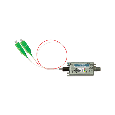 TERRA Fibre Mini Receiver 70dBµV Output with Dual SC/APC Connectors 47-2400MHZ with Built-in WDM
