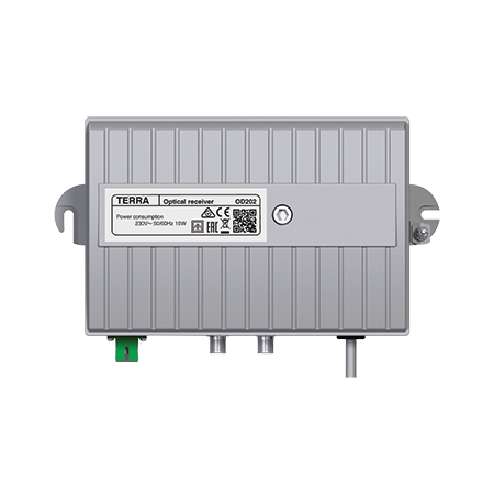 TERRA Fibre Receiver 117dBμV Output With SC/APC Connectors 47-862/1006MHz