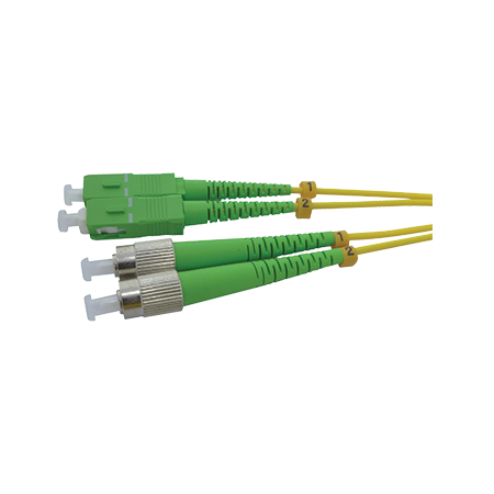 1m FC Angled to SC Angled Duplex OS2 Patch Cord