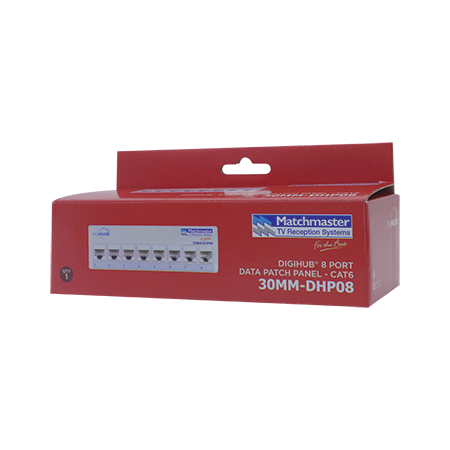 8 Port Cat 6 Patch Panel for DigiHUB®