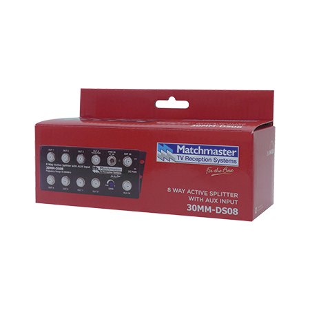 8 Way Active Splitter with Aux Input