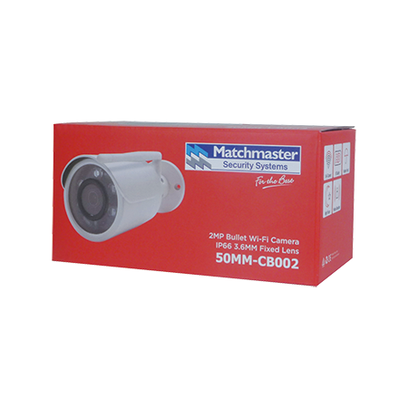 2MP HD Bullet IP Wi-Fi Camera IP66 3.6mm Fixed Lens