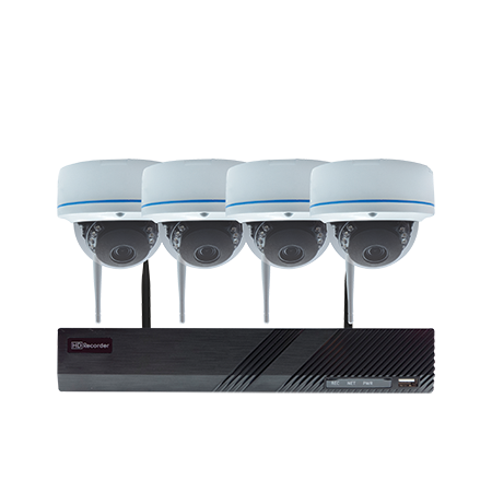 Wi-Fi Security 8CH NVR Kit with 2TB HDD, 4x 2MP Dome