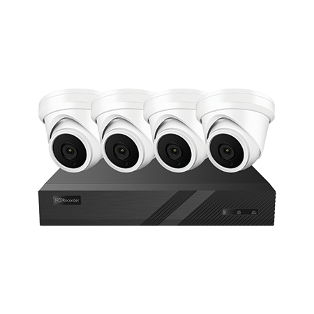 PoE Security Kit with 8CH 2TB AI NVR and 4 Dome Cameras