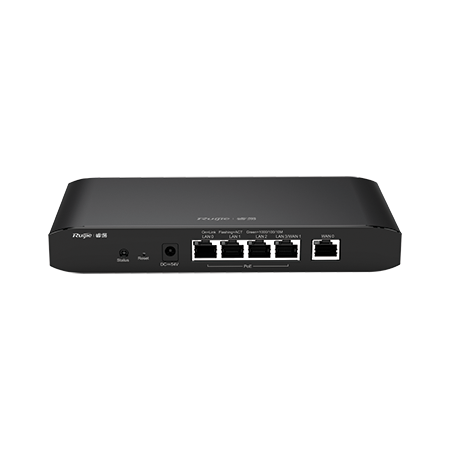5 Port Managed PoE Router, 4x Gigabit PoE+, Up to 2 WAN Load Balanced, 54W