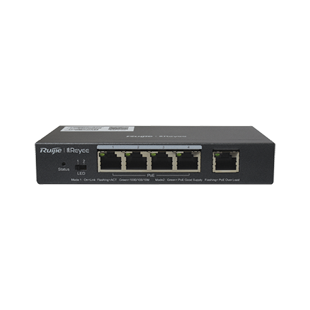 5 Port Gigabit Managed Network Switch (4 Port PoE, 1 Uplink)