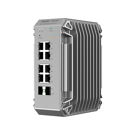 10 Port Gigabit Industrial Managed Network Switch (8 PoE+ GbE Ports Plus 2 SFP)