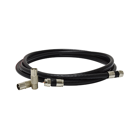 2m RG6 Quad-shield Flylead with Adaptors