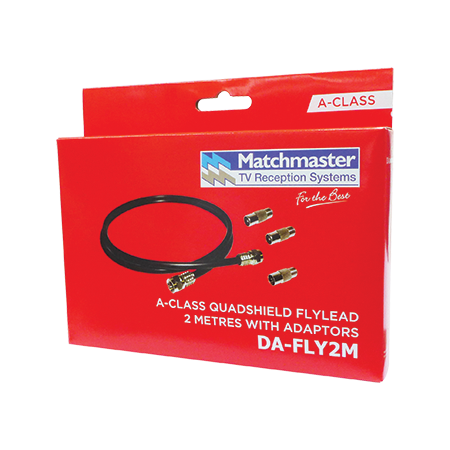 2m RG59 Quad-shield Flylead with Adaptors