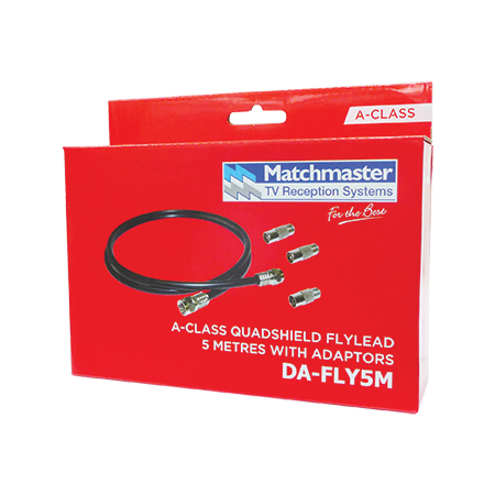 5m RG59 Quad-shield Flylead with Adaptors
