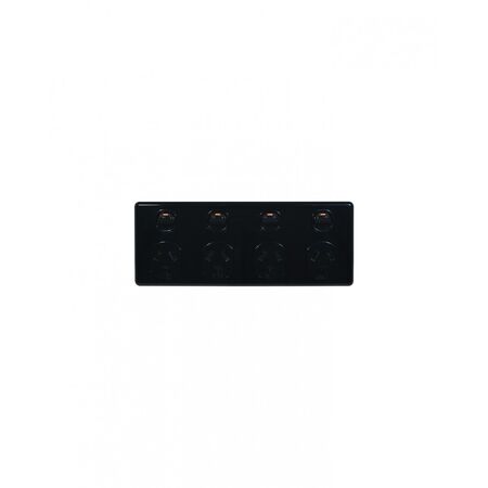 Puma - 4 Gang Fixed Power Point Double Pole 10A  Black x15 - PUBIG4BK
