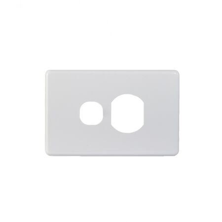 Pumau00a0Power Point Switched 1 Gang, 10A 250V~, with Lighting Pin  White x10 - PUPP1GL