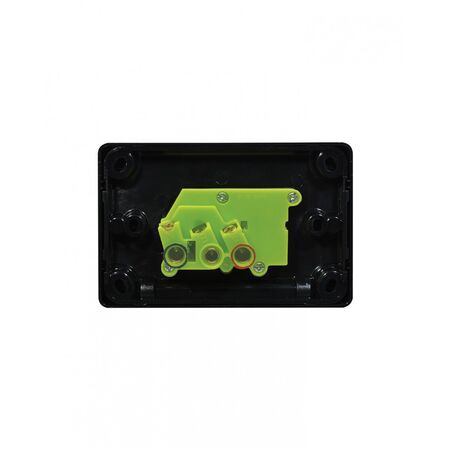 Pumau00a0Power Point Switched 1 Gang, 10A 250V~, with Lighting Pin  Black x10 - PUPP1GLBK