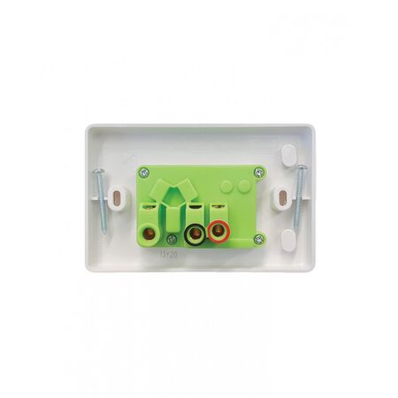 Puma - Power Point Switched 1u00a0Gang Double Pole Shuttered 10A 250V Vandal Proof  x10 - PUPP1GVP