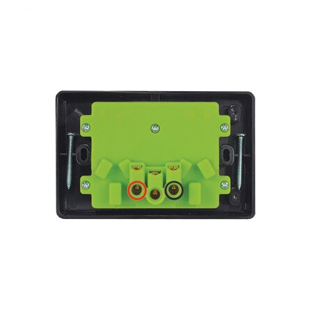 Puma - Power Point Switched 2 Gang Double Pole Shuttered 10A 250V Vandal Proof  Black x10 - PUPP2GVPBK