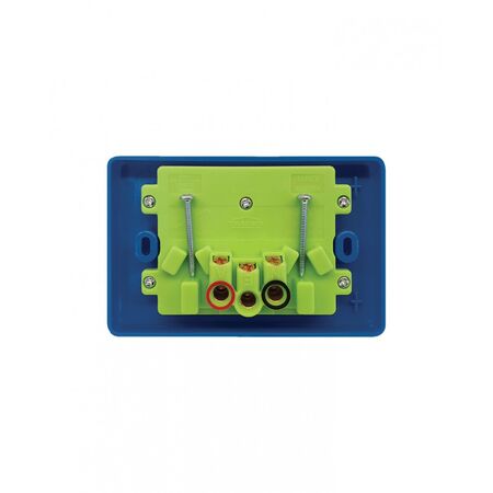 Puma - Power Point Double Pole Switched 2 Gang, 10A 250V~, Shuttered, Vandal Proof, BLUE  x10 - PUPP2GVPBU