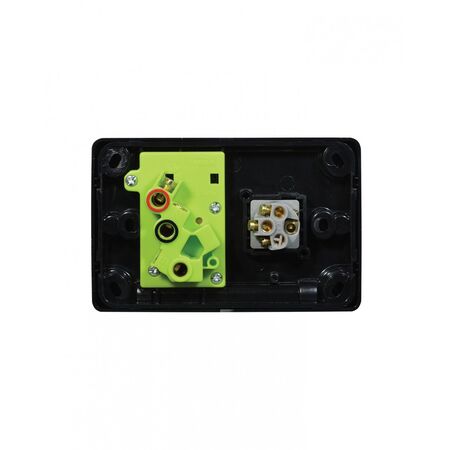 Puma - Power Point Switched 1 Gang, 10A 250V~, with Extra Switch 10AX/16A  Black x5 - PUPPSW1GBK