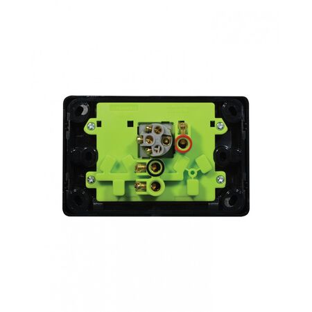 Puma - Power Point Switched 2 Gang, 10A 250V~, with Extra Switch 10AX/16A  Black x5 - PUPPSW2GBK