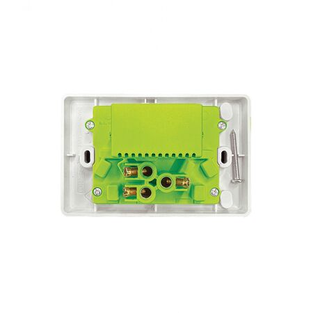 Puma -u00a0Power Point Switched 2 Gang 10A 250V Double Pole Shuttered with USB Charger Dual Integrated Type A&C 5V 1.7A 3.4A Vandal Proof with Nonremovable Cover White  x1 - PUPPUSB2GACVPD