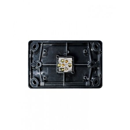 Puma - Switch Horizontal 1 Gang, 10AX/16A 250V~  Black x10 - PUSW1GBK