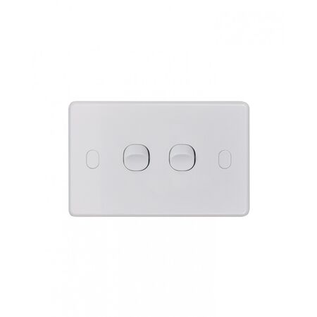 Puma - Switch Horizontal 2 Gang 10AX/16A 250V Vandal Proof  x10 - PUSW2GVP