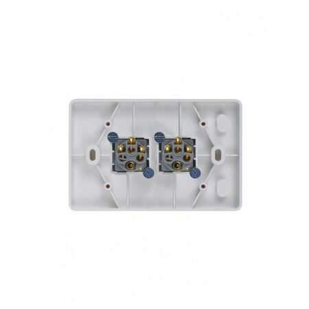 Puma - Switch Horizontal 2 Gang 10AX/16A 250V Vandal Proof  x10 - PUSW2GVP