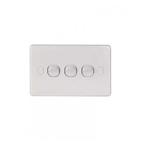 Puma - Switch Horizontal 3 Gang 10AX/16A 250V Vandal Proof  x10 - PUSW3GVP