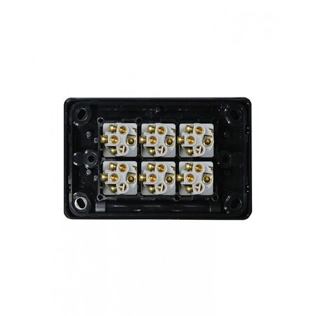 Puma -u00a0Switch Horizontal 6 Gang, 10AX/16A 250V~  Black x5 - PUSW6GBK