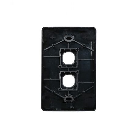 Puma - Switch Plate Vertical 2u00a0Gang Less Mech, Vandal Proof  Black x10 - PUSWPV2GVPBK
