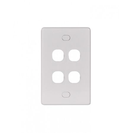 Puma - Switch Plate Vertical 4 Gang Less Mech, Vandal Proof  x10 - PUSWPV4GVP