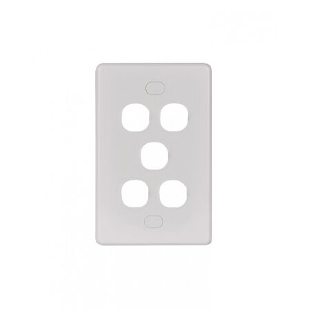 Puma - Switch Plate Vertical 5 Gang Less Mech, Vandal Proof  x10 - PUSWPV5GVP