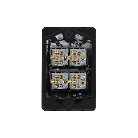 Puma -u00a0Switch Vertical 4 Gang 10AX 250V~ IP66  Black x10 - PUSWV4G66BK