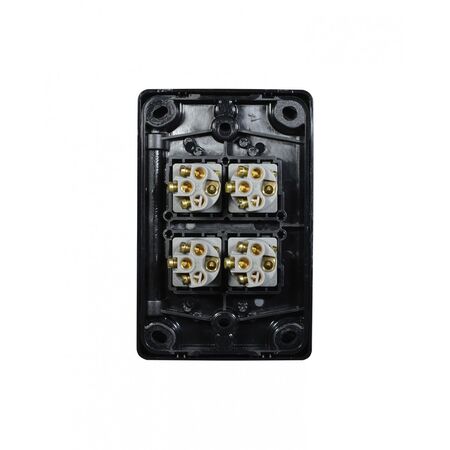 Puma -u00a0Switch Vertical 4 Gang, 10AX/16A 250V~  Black x10 - PUSWV4GBK