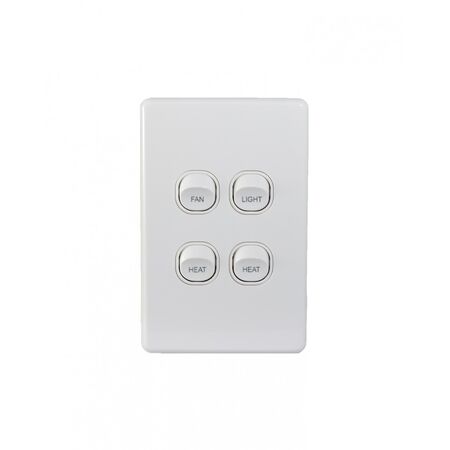 Puma FAN, LIGHT, HEAT Switch Plate  - PUSWV4GFLHH