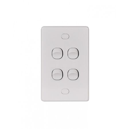 Puma - Switch Vertical 4 Gang 10AX/16A 250V Vandal Proof  x10 - PUSWV4GVP