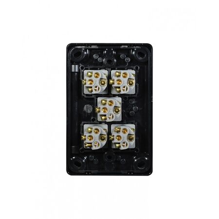 Puma.-u00a0Switch Vertical 5 Gang, 10AX/16A 250V~  Black x5 - PUSWV5GBK