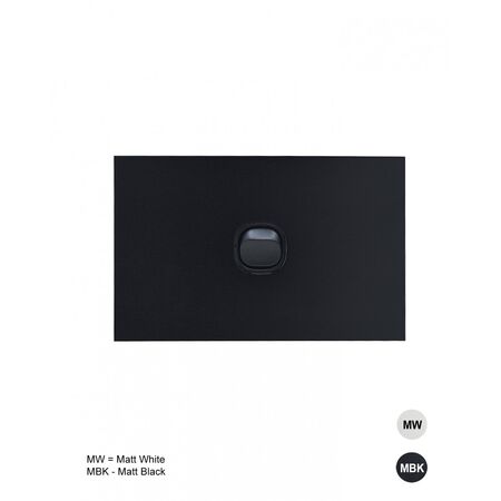 Clouded Leopard -u00a0Switch Horizontal 1 Gang 16AX/20A 250V~  Matt Black x10 - CLSW1GMBK