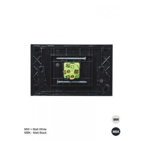 Clouded Leopard -u00a0Switch Horizontal 1 Gang 16AX/20A 250V~  Matt Black x10 - CLSW1GMBK