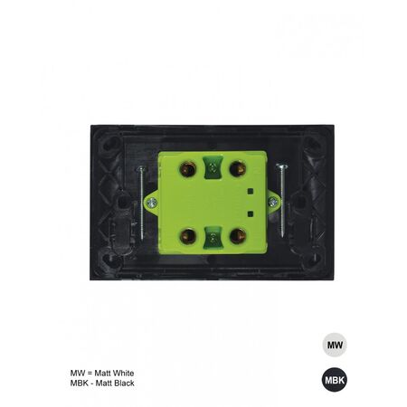 Clouded Leopard -u00a0Switch Oven 45A 250V Double Pole Horizontal  Matt Black  x5 - CLSWDPOV45MBKH