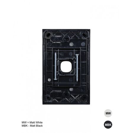 Clouded Leopard -u00a0Switch Plate Vertical 1 Gang (Less Mech)  Matt Black  x10 - CLSWPV1GMBK